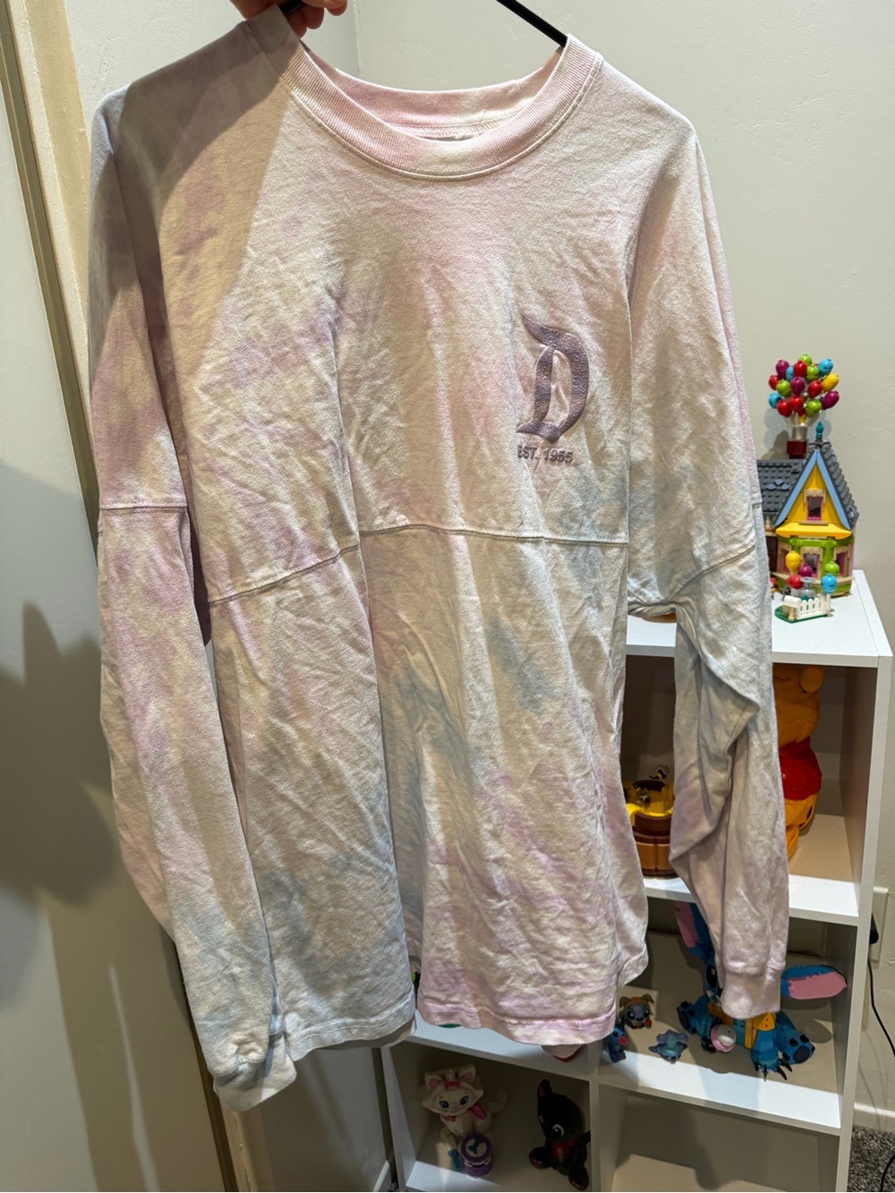 Disney Pastel Tie-Dye Long Sleeve Shirt - Pink & Lavender & Blue